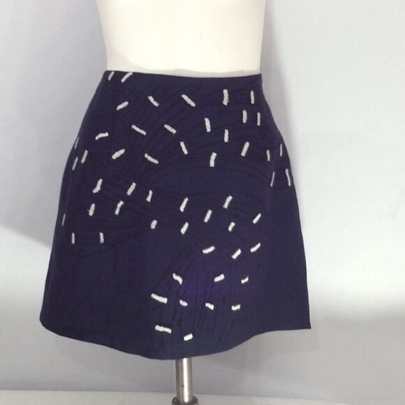 C/MEO Collective Navy Blue Robertson Mini Skirt New Size Large - Picture 2 of 7